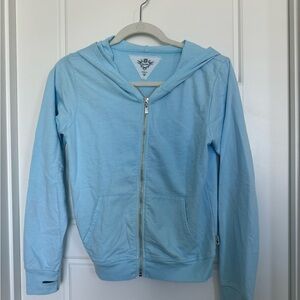 T2Love Girls Blue Zip Up Hoodie Size 14